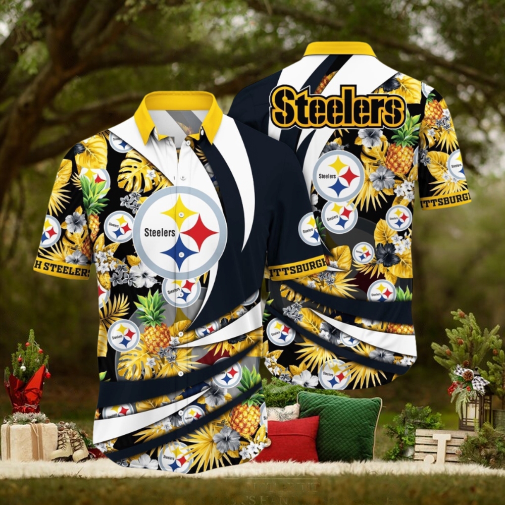 NFL Pittsburgh Steelers Hawaii Shirt Flower Classic Hawaiian Prints NFL Pittsburgh Steelers Hawaii Shirt Flower Classic Hawaiian Prints