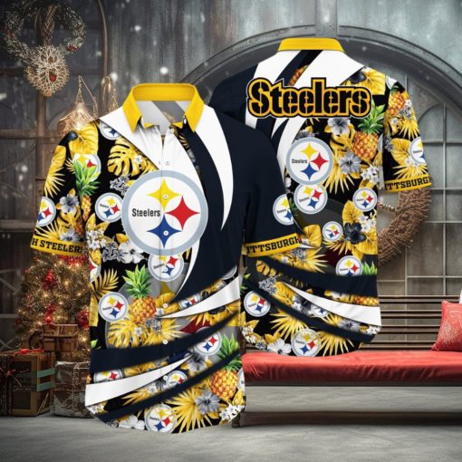 NFL Pittsburgh Steelers Hawaii Shirt Flower Classic Hawaiian Prints