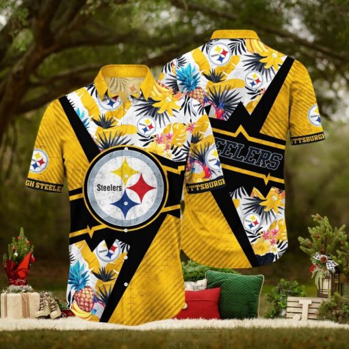 NFL Pittsburgh Steelers Hawaii Shirt Flower Island Inspired Apparel