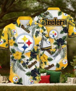 NFL Pittsburgh Steelers Hawaii Shirt Flower Trendy Floral Tops