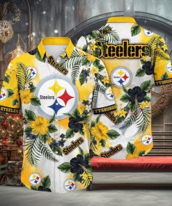 NFL Pittsburgh Steelers Hawaii Shirt Flower Trendy Floral Tops