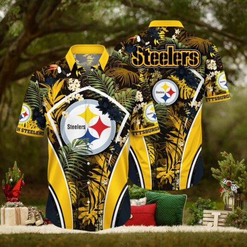 NFL Pittsburgh Steelers Hawaii Shirt Flower Vibrant Beachy Shirts