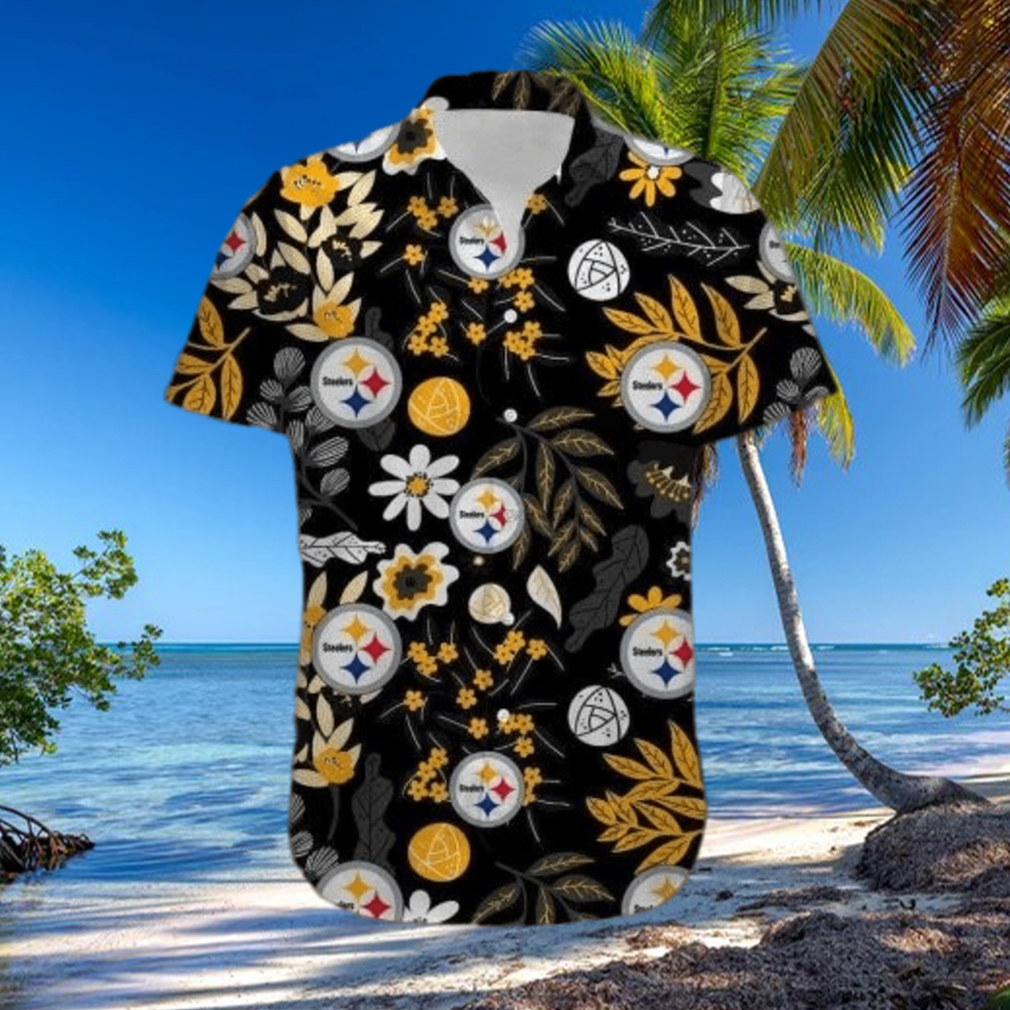 NFL Pittsburgh Steelers Hawaiian Shirt Football Casual Short Sleeve Button  Shirt - Teeclover