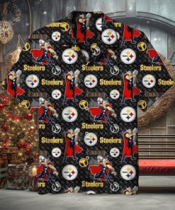 NFL Pittsburgh Steelers Logos Hawaiian Shirt
