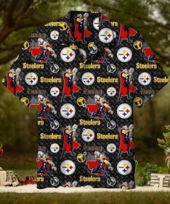 NFL Pittsburgh Steelers Logos Hawaiian Shirt