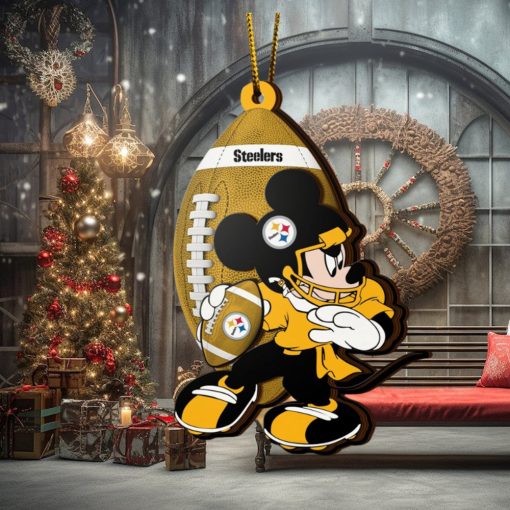 NFL Pittsburgh Steelers Mickey Mouse Christmas Ornament