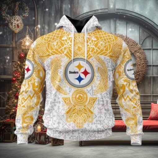 NFL Pittsburgh Steelers Norse Viking Symbols 3D Hoodie