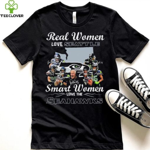 NFL Real Women Love Seattle Smart Women Love The Seahawks Signatures Shirt