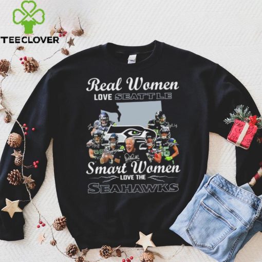 NFL Real Women Love Seattle Smart Women Love The Seahawks Signatures Shirt