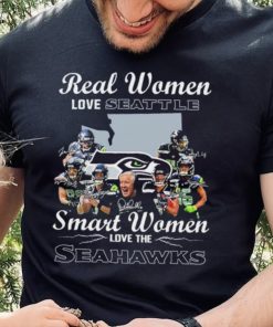 NFL Real Women Love Seattle Smart Women Love The Seahawks Signatures Shirt