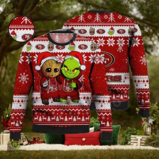 NFL San Francisco 49ers Christmas 3D Snowplow Ugly Sweater For Winter