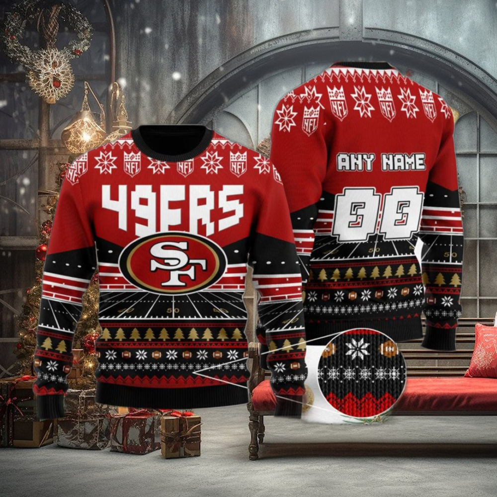 San Francisco 49er Football Christmas Ugly Sweater Party - T-shirts Low  Price