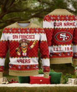 NFL San Francisco 49ers Cute Mascot Custom Ugly Christmas Sweater