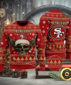 NFL San Francisco 49ers Golden Skull Christmas Ugly Sweater