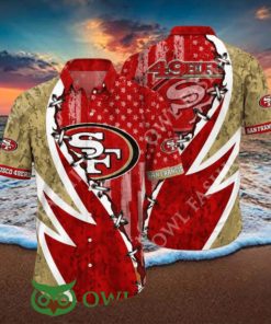 NFL San Francisco 49ers Graphic American Flag Trending Hawaiian Shirt 2024