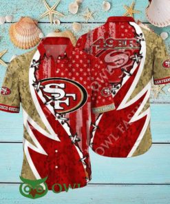 NFL San Francisco 49ers Graphic American Flag Trending Hawaiian Shirt 2024