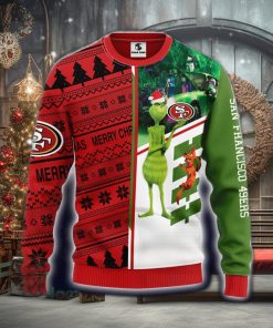NFL San Francisco 49ers Grinch And Scooby Doo Funny Christmas Gift Ugly Christmas Sweater