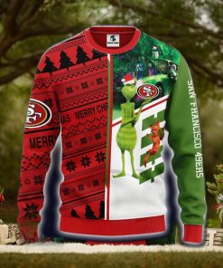 NFL San Francisco 49ers Grinch And Scooby Doo Funny Christmas Gift Ugly Christmas Sweater