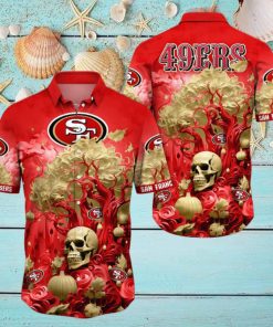 NFL San Francisco 49ers Halloween Skull Pumpkin Hawaiian Shirt
