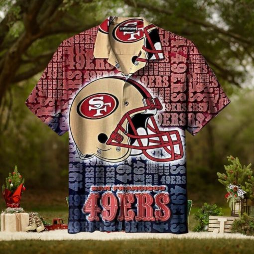 NFL San Francisco 49ers Hawaiian Shirt Football Gift For Dad, NFL Hawaiian Shirt