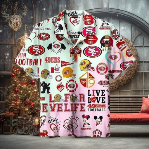 NFL San Francisco 49ers Hawaiian Shirt Football Gift For Men, NFL Hawaiian Shirt