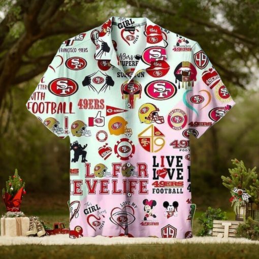 NFL San Francisco 49ers Hawaiian Shirt Football Gift For Men, NFL Hawaiian Shirt