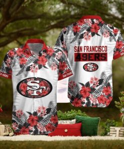 NFL San Francisco 49ers Hawaiian Shirt Hibiscus Flower Pattern, NFL Hawaiian Shirt