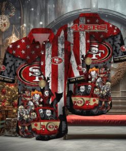 NFL San Francisco 49ers Jason Voorhees US Flag Hawaiian Shirt 1 NFL San Francisco 49ers Jason Voorhees US Flag Hawaiian Shirt