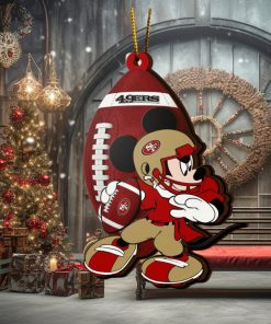 NFL San Francisco 49ers Mickey Mouse Christmas Ornament