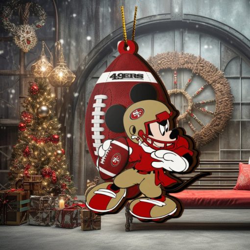 NFL San Francisco 49ers Mickey Mouse Christmas Ornament