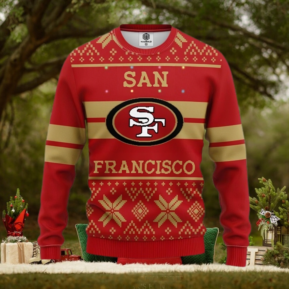 San Francisco 49er Football Christmas Ugly Sweater Party - T-shirts Low  Price