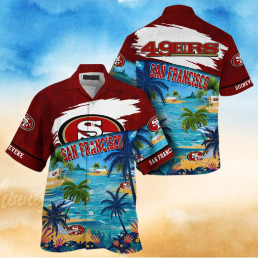 NFL San Francisco 49ers Palm Tree Hot Summer Hawaiian Shirt Gifts Sport Fans