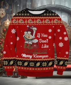 NFL San Francisco 49ers Santa Merrykissmyass Ugly Christmas Sweater