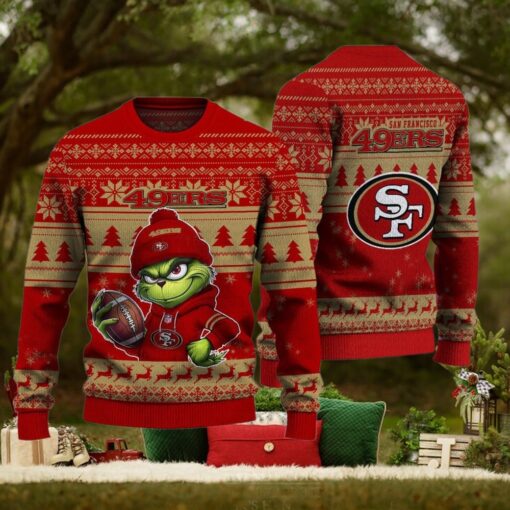 NFL San Francisco 49ers The Grinch Ugly Christmas Sweater