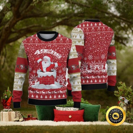 NFL San Francisco 49ers Ugly Sweater Printed Christmas Funny Santa Claus Show Team Spirit