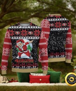 NFL San Francisco 49ers Ugly Sweater Printed Christmas Santa Claus Ho Ho Ho Show Team Spirit