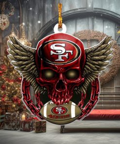 NFL San Francisco 49ers Xmas Skull 2023 Holiday Gifts Christmas Tree Decorations Ornament