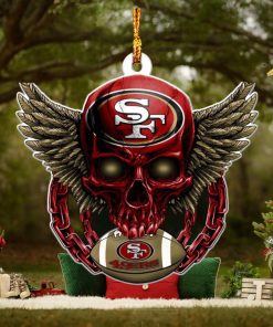 NFL San Francisco 49ers Xmas Skull 2023 Holiday Gifts Christmas Tree Decorations Ornament