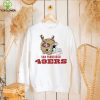 NFL San Francisco 49ers football helmet deer antlers Christmas lights logo hoodie, sweater, longsleeve, shirt v-neck, t-shirt