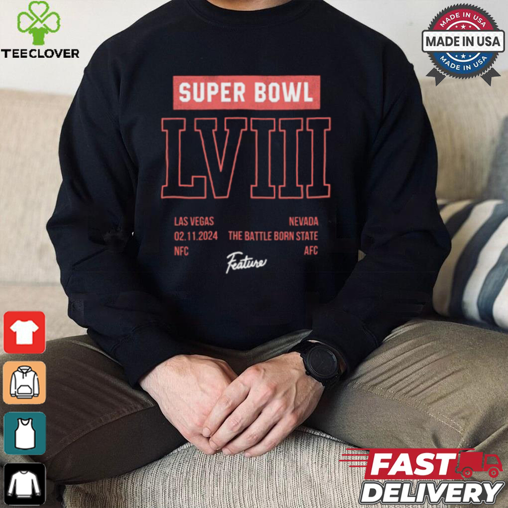 NFL Schwarzes Feature x NFL Super Bowl LVIII T Shirt NFL Schwarzes Feature x NFL Super Bowl LVIII T Shirt