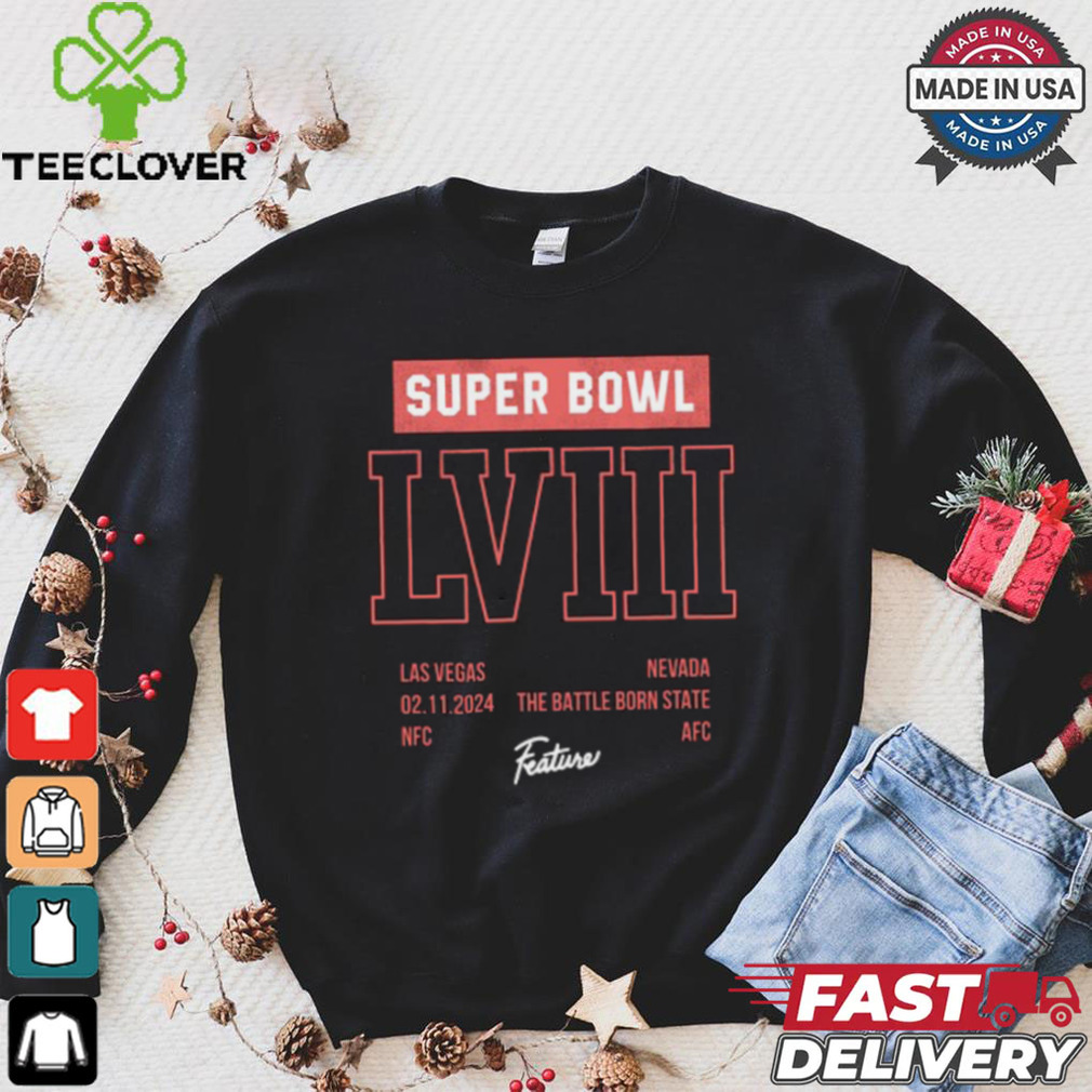 NFL Schwarzes Feature x NFL Super Bowl LVIII T Shirt NFL Schwarzes Feature x NFL Super Bowl LVIII T Shirt