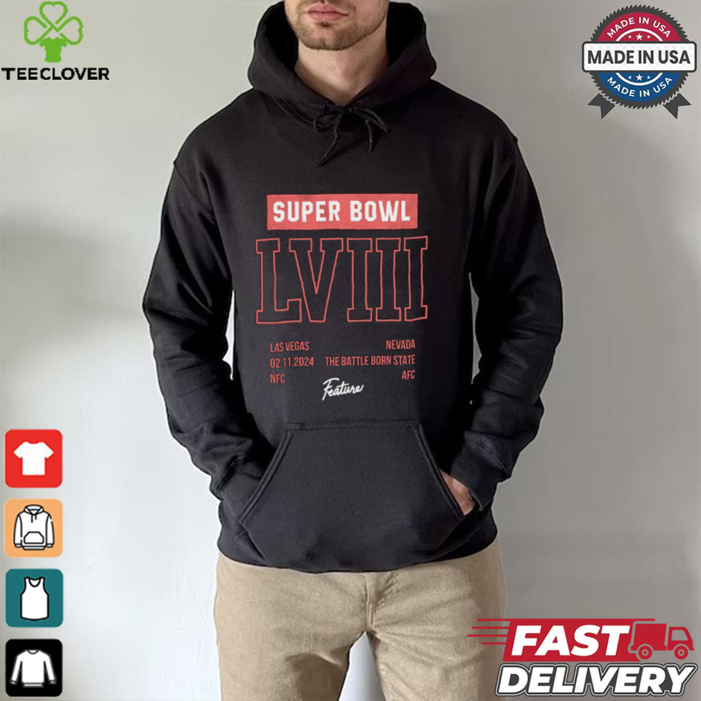 NFL Schwarzes Feature x NFL Super Bowl LVIII T Shirt NFL Schwarzes Feature x NFL Super Bowl LVIII T Shirt