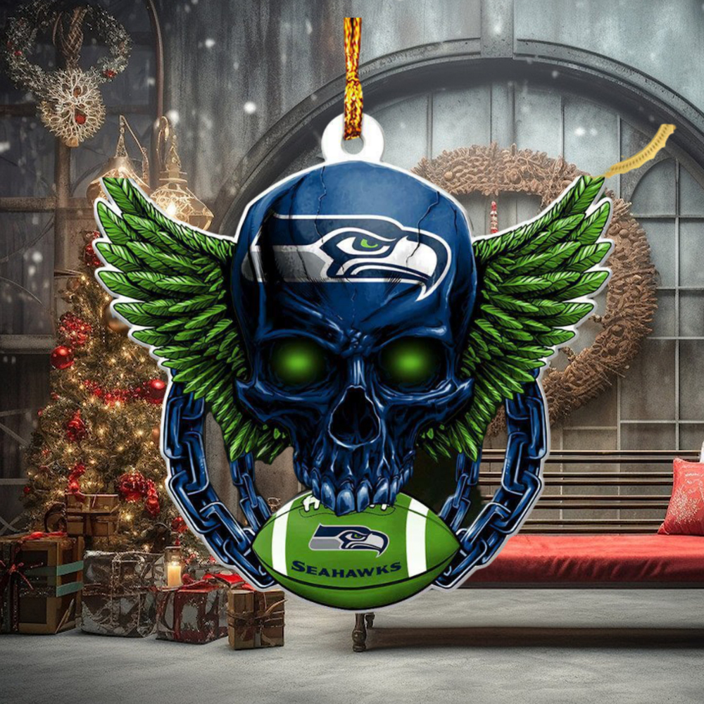 NFL Seattle Seahawks 2023 Holiday Gifts Xmas Skull Christmas Gift For Pine Tree Decorations Ornament NFL Seattle Seahawks 2023 Holiday Gifts Xmas Skull Christmas Gift For Pine Tree Decorations Ornament