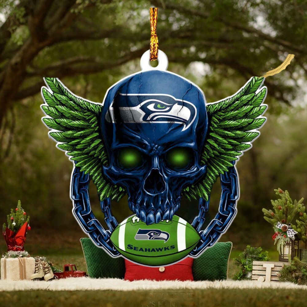 NFL Seattle Seahawks 2023 Holiday Gifts Xmas Skull Christmas Gift For Pine Tree Decorations Ornament NFL Seattle Seahawks 2023 Holiday Gifts Xmas Skull Christmas Gift For Pine Tree Decorations Ornament