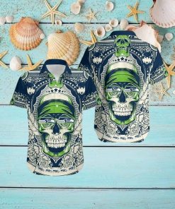 NFL Seattle Seahawks Embrace Game Day Island Skull Hawaiian Shirt Gift Halloween