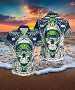 NFL Seattle Seahawks Embrace Game Day Island Skull Hawaiian Shirt Gift Halloween