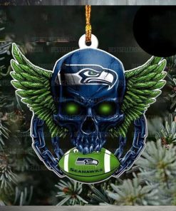 Seattle Seahawks Football Skull Logo Unique Christmas Ornament - Best  Seller Shirts Design In Usa