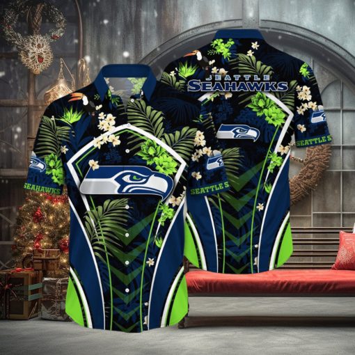 NFL Seattle Seahawks Hawaii Shirt Flower Vibrant Beachy Shirts