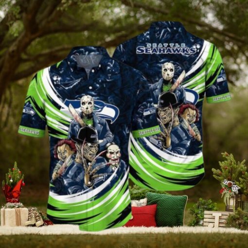 NFL Seattle Seahawks Jason Voorhees Movie Hawaiian Shirt
