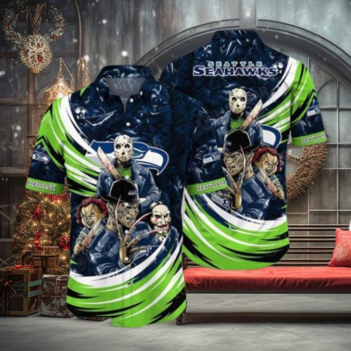 NFL Seattle Seahawks Jason Voorhees Movie Hawaiian Shirt